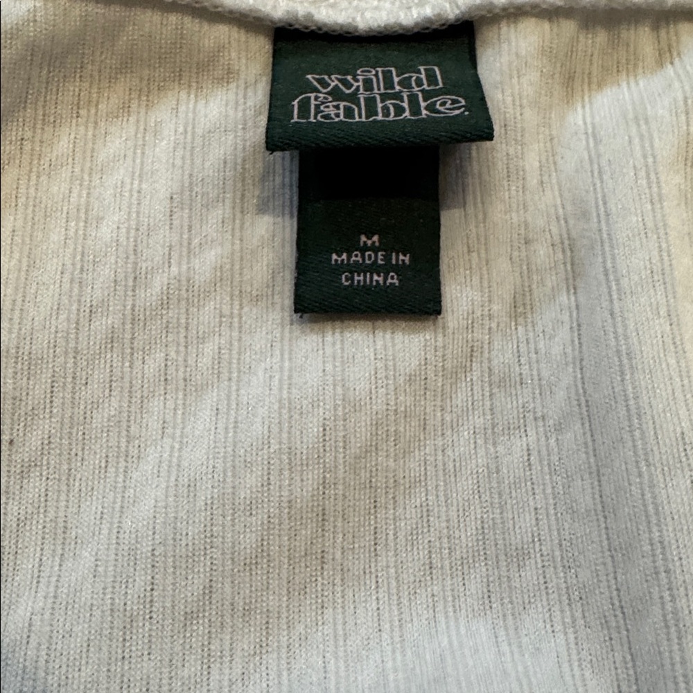Wild Fable White Ribbed Bodysuit - Picture 3 of 3